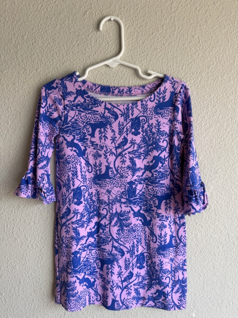 Lilly Pulitzer Pink and Blue Girls' Patterned Casual Dress